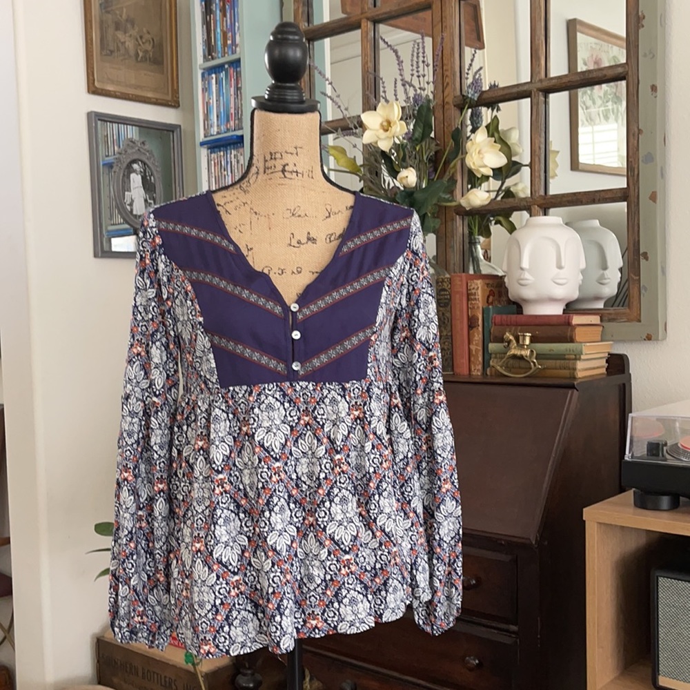 Blue Rair Blouse